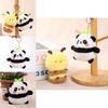 Panda And Bee Plush Keychain For Girls Gift Cute Animal Car Accessory