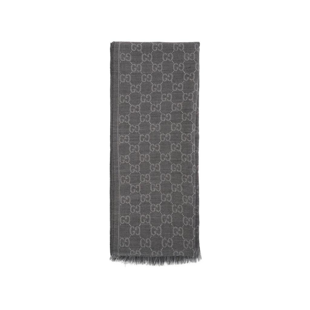 Gucci Gg Jacquard Fringed Cape (Unisex) Knit Scarves 544619 4G200 1263