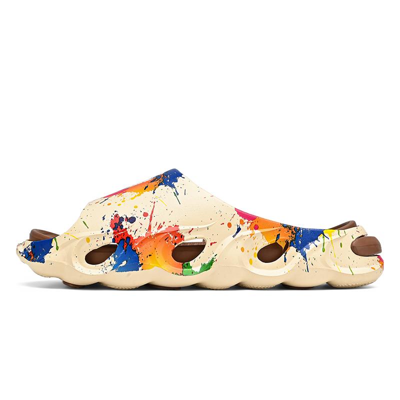 

Мужские модные ультралегкие камуфляжные тапочки с мягкой подошвой больших размеров, домашние повседневные тапочки, цельные сандалии 44/45 бежевый