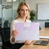 Plastic Project Folders 8Pcs Document Folders, A4 Size File Envelopes with Snap Button And Student Test Paper Organizers Label Pocket, Thickened