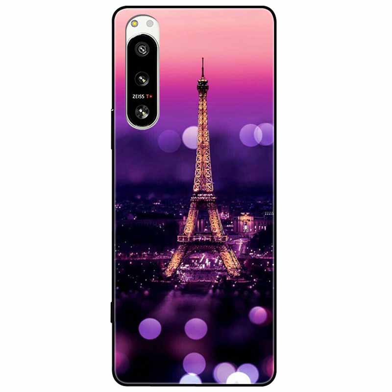 For Sony Xperia 5 IV / 1 IV Case 10IV Soft Silicone Flower Phone Back Cases For Sony Xperia 10 IV V Cover 5IV TPU Bumpers 10V