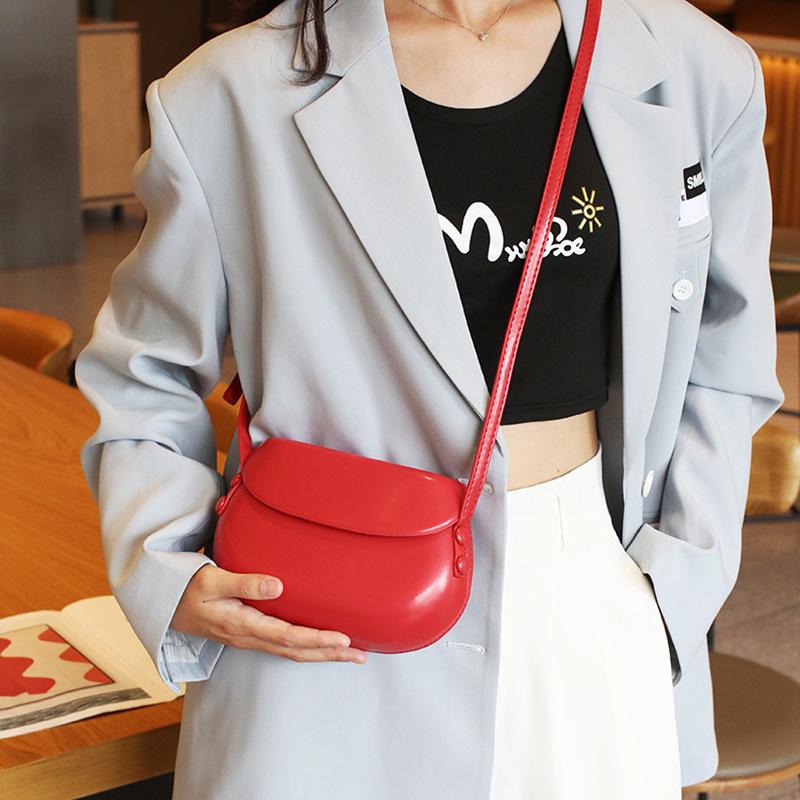 2024 Trendy Candy Color Women's Large Single Shoulder Crossbody Bag - Hard Shell Fashion Square Bag