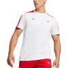 Puma X Ferrari MT7 Race Series Logo Color Block Bequemes Weiches Kurzarm-T-Shirt Herren Oberteile Weiß 623811-04