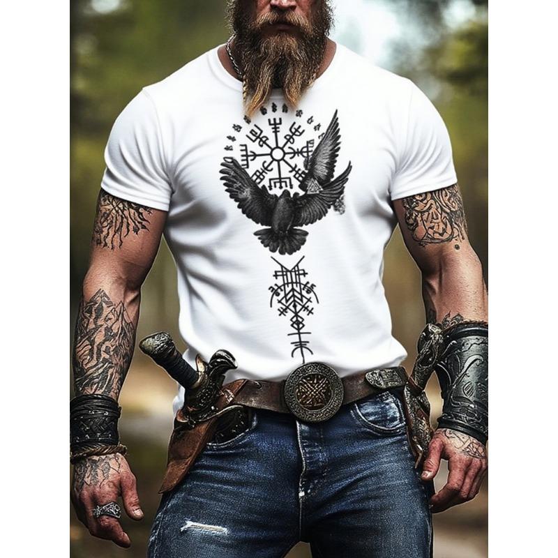 3D Printed Men's Fitness T-shirt style Outdoor Street Men's Fashionable T-shirt Daily Casual Sports Short-sleeved Shirt