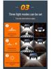 74-LED Outdoor Solar Sensor Light, Three-Head Rotatable, Waterproof for Wall, Road, Courtyard, Street Lighting