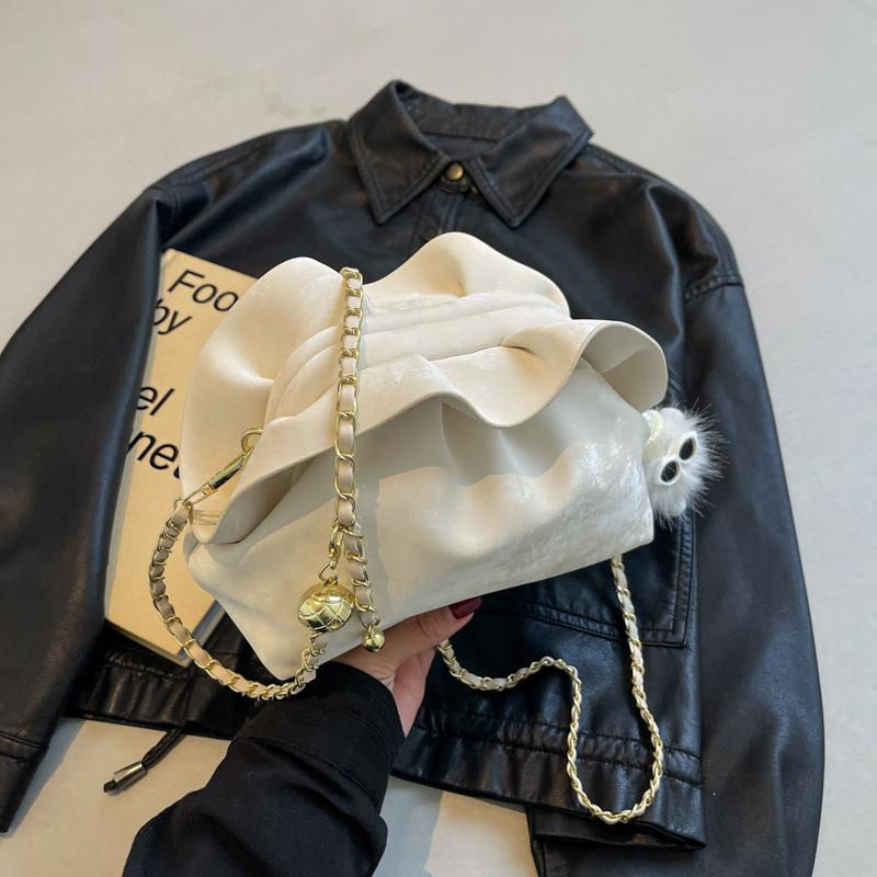 Schultertasche aus Synthetikleder für Damen, wolkenweiche Dutt-Umhängetasche