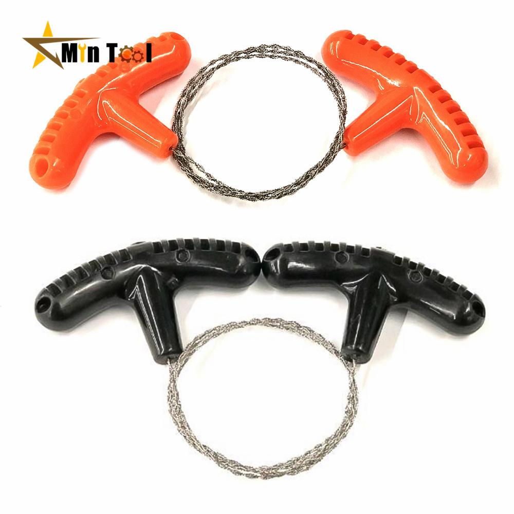 

Outdoor Manual Hand Steel Wire Saw Survival Tools Hand Chain Saw Cutter Camping Emergency Gear Steel Wire Kits Hand Tool Orange
