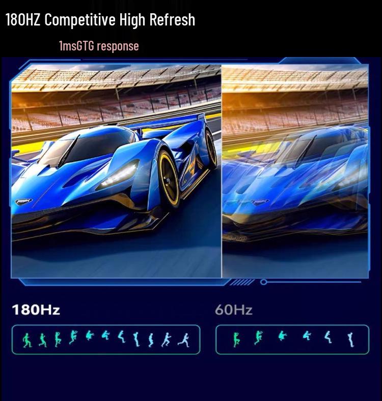 24-inch 2K IPS 180Hz Esports Monitor, 4K 240Hz Display for Gaming and Office Use.