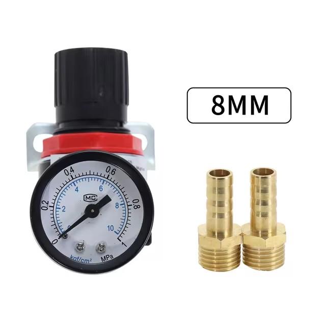 EU AR2000 Filettatura 1/4" BSP Regolatore di Pressione per Compressore d'Aria Pneumatico Valvola di Riduzione Raccordi Connettori 4MM 6MM 8MM 10MM 12MM