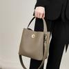 Hifashion Cow Genuine Leather Bucket Tote Handbags For Women 2026 Luxury Designer Top Handle Work Ladies Shoulder Crossbody Bags