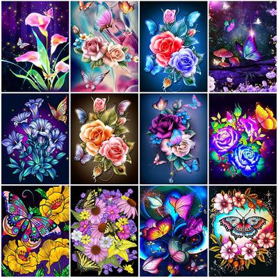 Diamond Painting Schmetterling Stickerei Blume Voll Quadratisch Rund Kreuzstich Mosaik Tier Neuankömmling Handarbeit