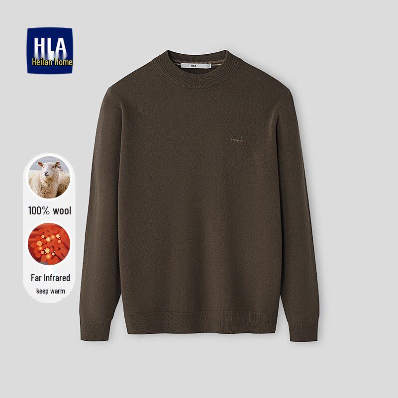 

HLA Men s 100% Pure Wool Half-High Collar Sweater L