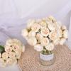 Fake flowers, 27-head peony bouquet, tied with Lafei grass, camellia and rose, INS style decoration artificial flowers.