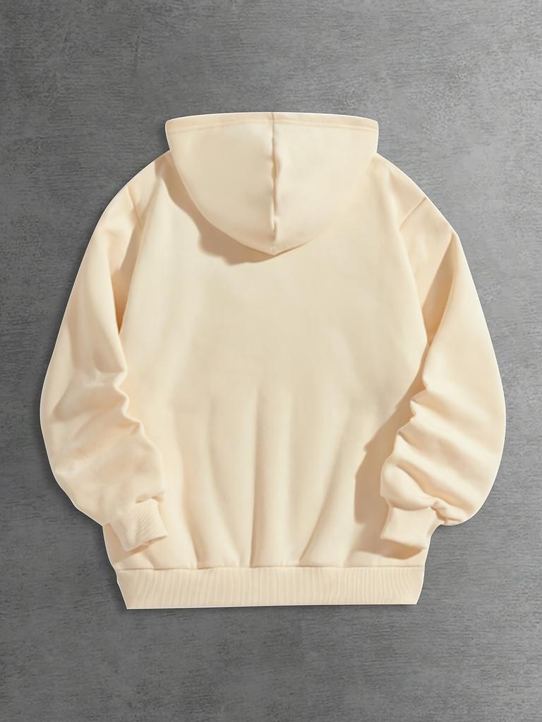 Trendy bear print casual hooded sweatshirt, with a slight stretchperfect as aChristmasgift forkids in thefall andwinterseasons.