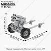 MOOXI Blocs de Construction Militaires Simulés de Guerre WW2 Ruines de Champ de Bataille Canons d'Artillerie Modèle Briques MOC Ensemble Adulte Jouet Pour Garçons