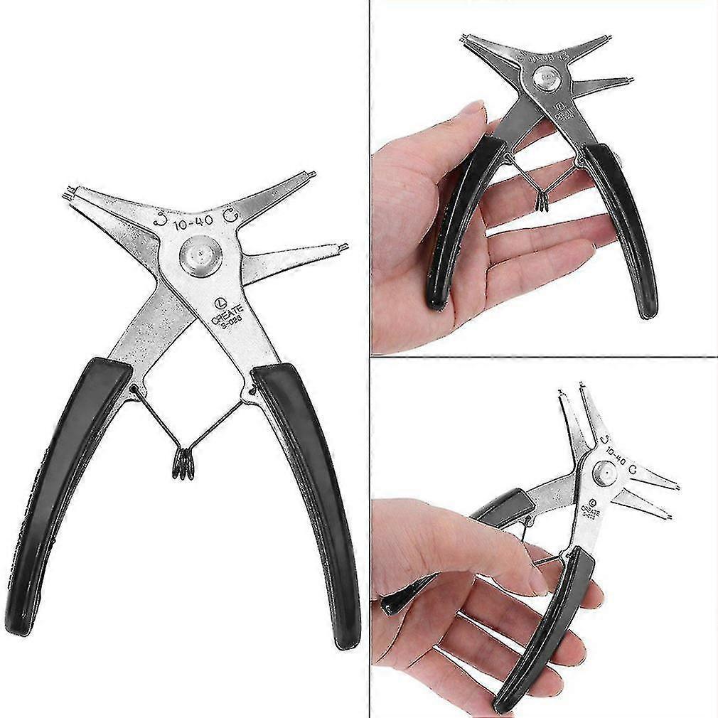 2 In 1 Multifunction Diy Snap Spring Ring Circlip Removal Install Plier Tool Kit Wrist Pin Clips Internal External Circlips