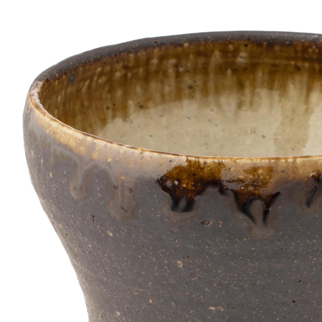 Marui Seito Shigaraki Ware Hechimon Soup Bowl, Approx. 350ml Capacity, Brown Tag, MR-3-4007