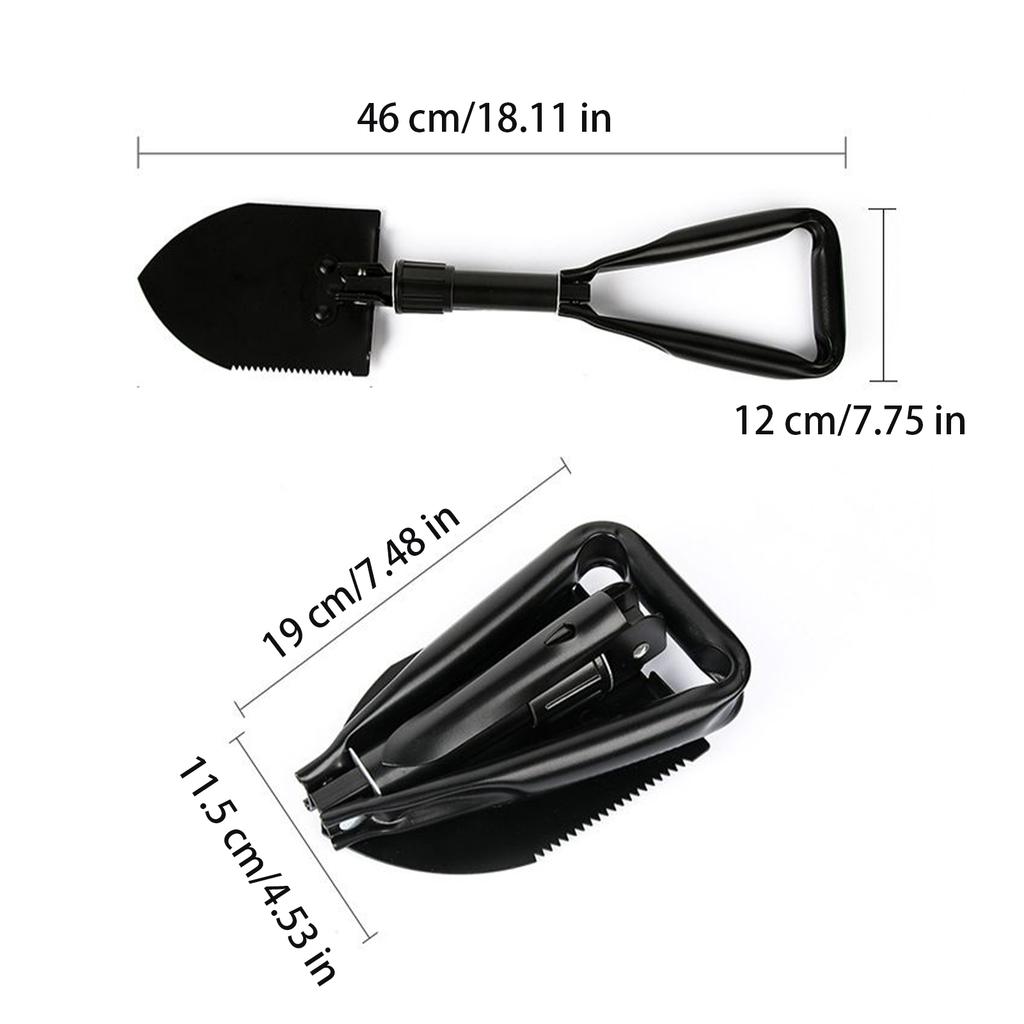 Folding Shovel Heavy Duty Sand Shovel Multifunctional Camping Gadgets Portable Hiking Supplies For Mountain Climbing Outside
