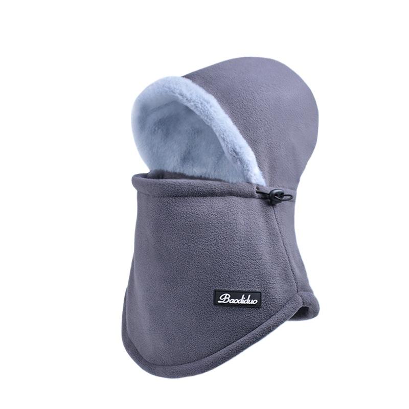 Winter Warm Scarf Integrated Hat Women's Velvet Ear Protection Windproof Mask Men's Cycling Face Protection Pullover Hat