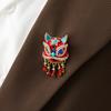 Brooch Sparkling Rhinestones Inlaid Waking Lion Design Pin Glossy Fade-Resistant Finish Coats Sweaters Scarves Handbags Hats Badge
