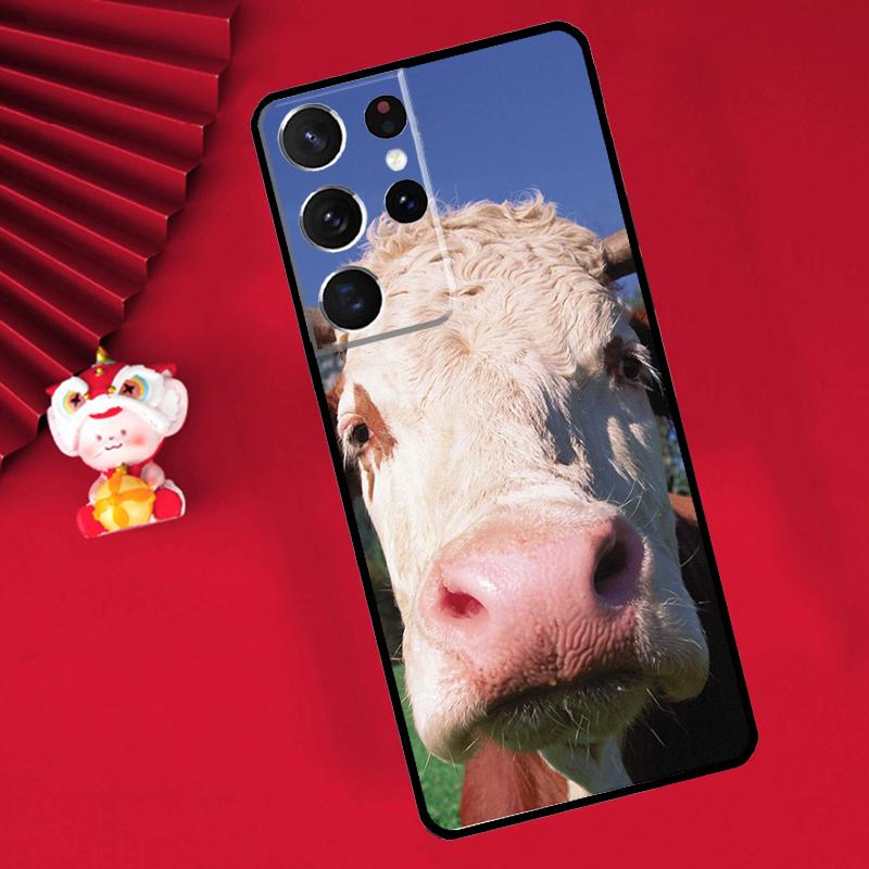 

Funny Cow Face Case For Samsung Galaxy S24 S26 Ultra S21 S22 S20 S23 S25 Ultra Plus S10 S25 FE Cover Funda Galaxy S25Ultra