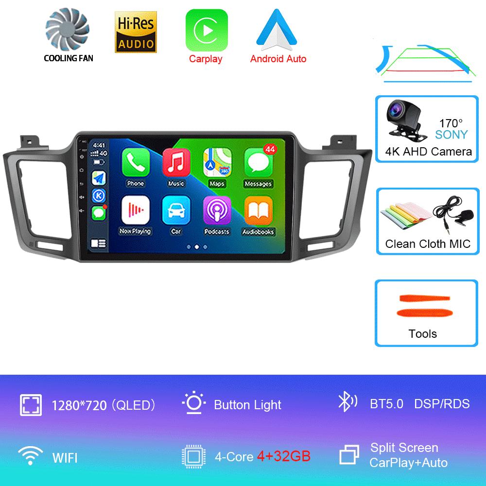 Android 14 Car Radio For Toyota RAV4 RAV 4 2013 - 2017 Multimedia Video Player 4G Carplay GPS Stereo Head Unit Auto