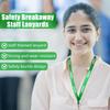 30 Pcs Safety Breakaway Staff Lanyards Pre Printed Green Neck Lanyard Staff Neck Strap With Swivel Plastic Clip And Safety Break