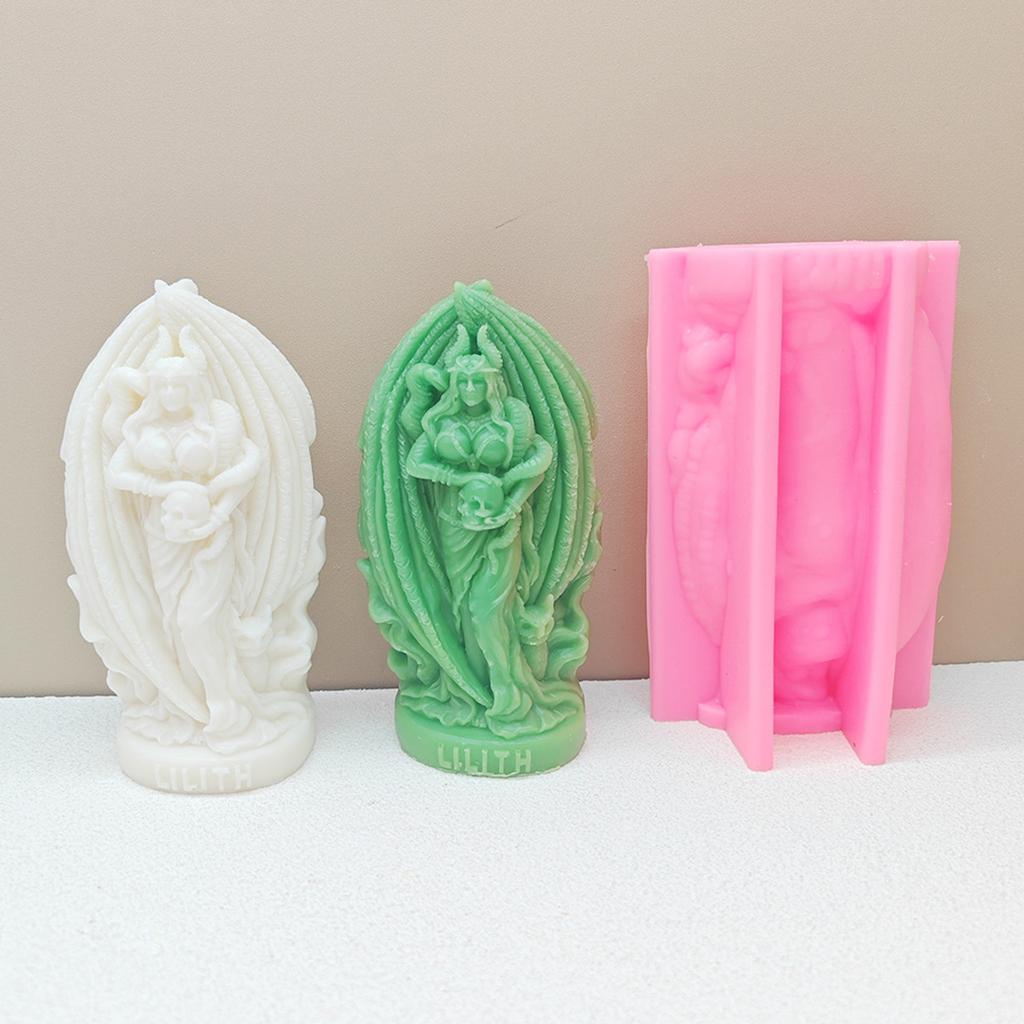 Silicone Molds Candle Making Moulds Silicone Crafting Moulds Goddess Shape Ornament Moulds Silicone Texture for Crafting