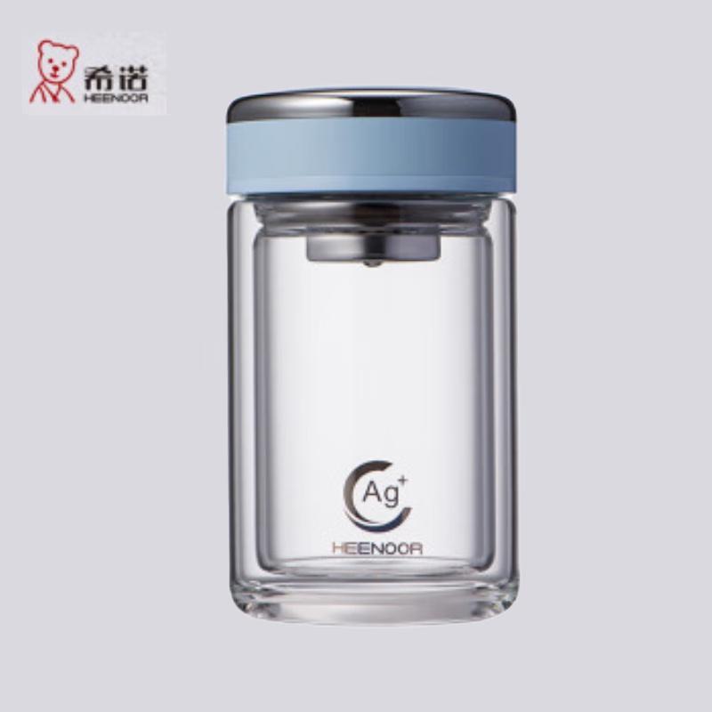 Xinuo XN-1955 Antibacterial Double-Layer Glass Tea Cup