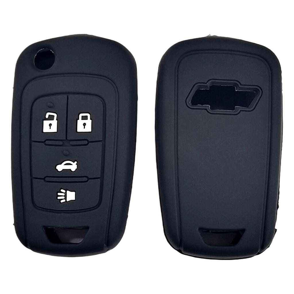 Suitable for 4-key Chevrolet Sail folding silicone key case Cruze LeFeng RV car key case hollow style key cover keychain