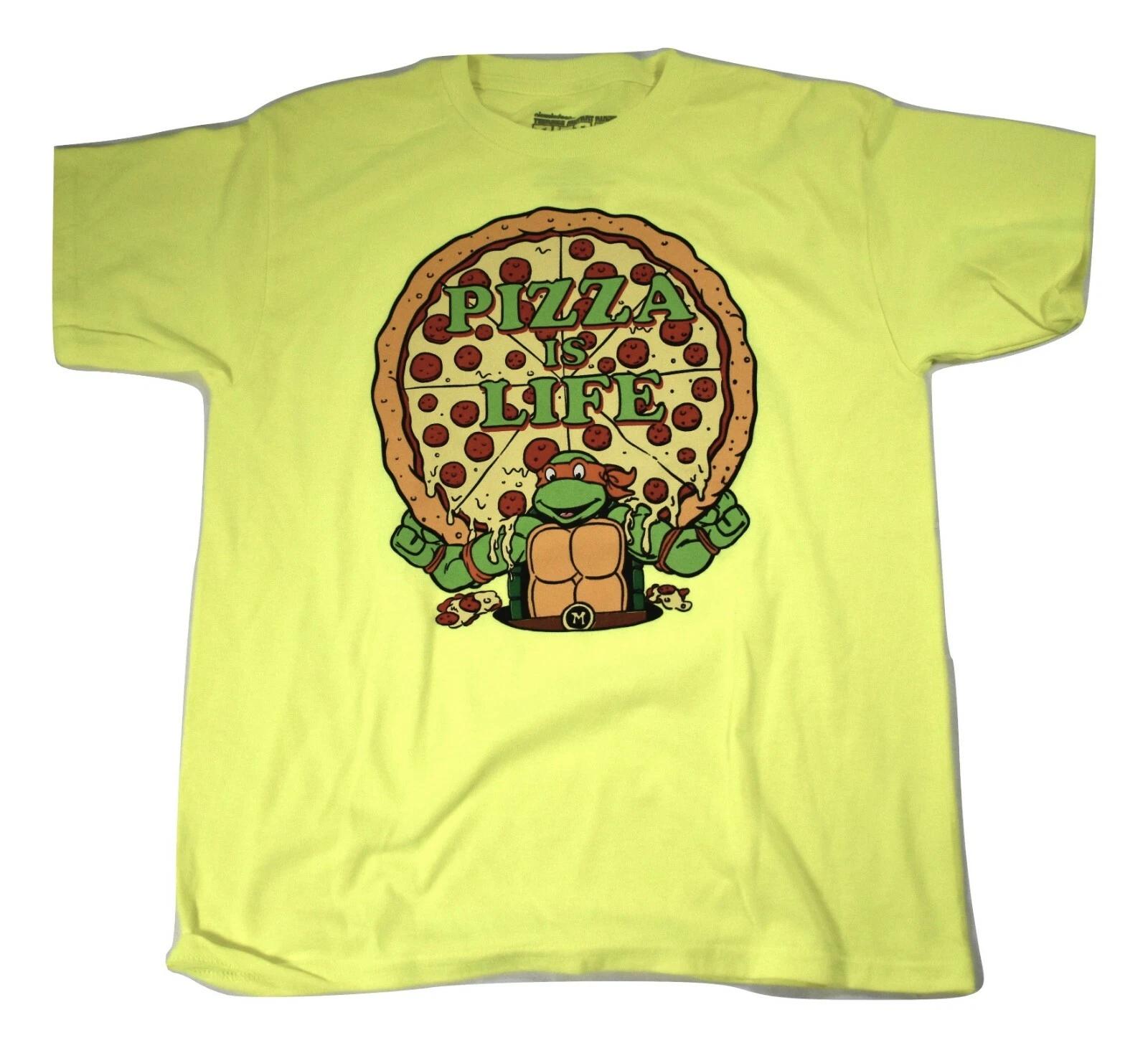 Teenage Mutant Ninja Turtles TMNT Youth Boys Pizza Is Life Shirt New Large 4XL