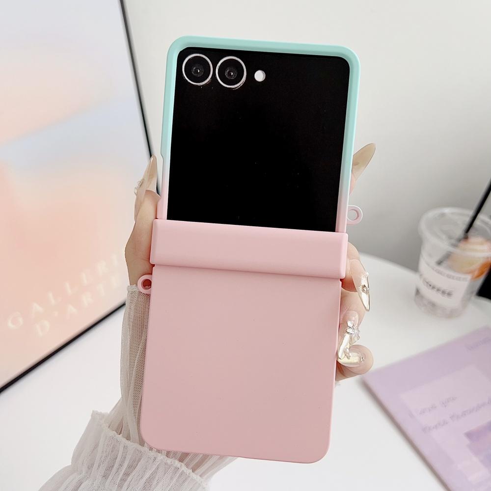 Matte Farbkollisionshülle für Samsung Galaxy Z Flip 7 6  4 3 Zflip flip7 Gradient Zweifarbig Hart Stoßfest Abdeckung