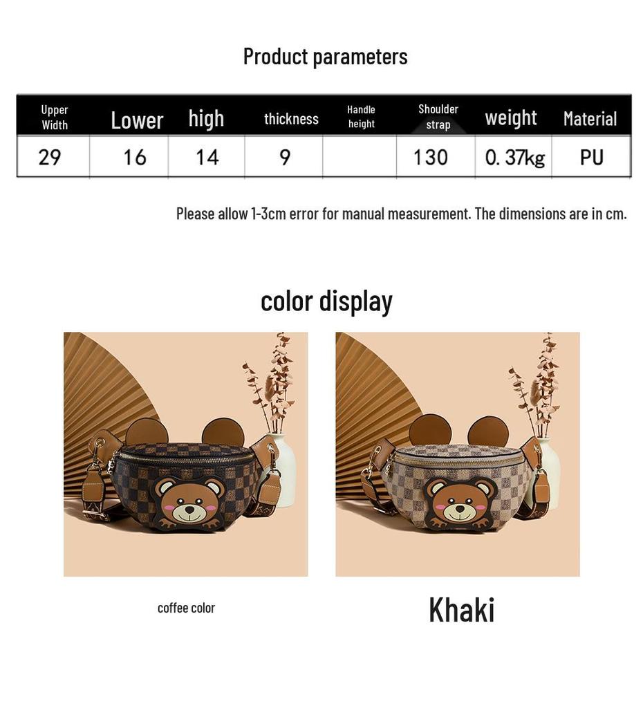 Popular Little Bear Unisex Crossbody Sports Bag - Lightweight Fashion Waist & Chest Bag