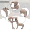 Human And Dog Figure, Resin Sculpture, Unique Gift for , Ornament, Statue Office, Party,