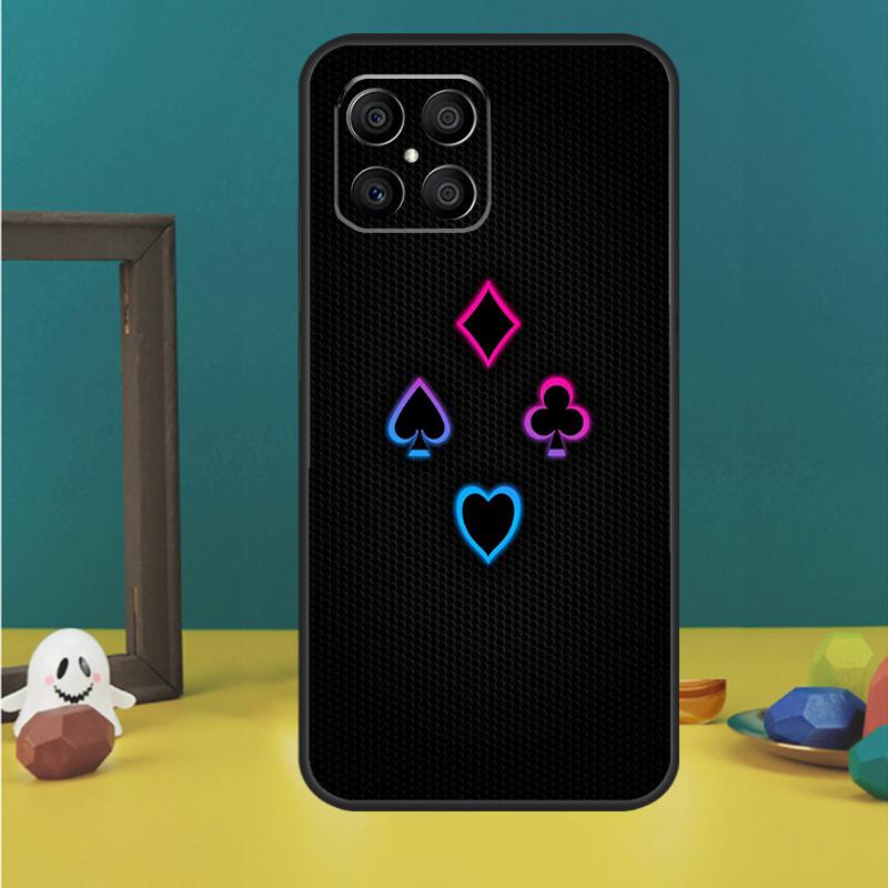 Poker Playing Card Case For Honor X9c X8a X8b X9b X9a X8 X9 50 70 90 Lite Honor 200 Pro Magic 5 6 7 Lire Cover