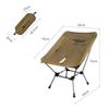 MOON LENCE Outdoor Chair, Wide, 2-Way Height Adjustable, Camping Chair, Lightweight, Foldable, Compact, Perfect for Hiking, Fishing, and Mountaineerin