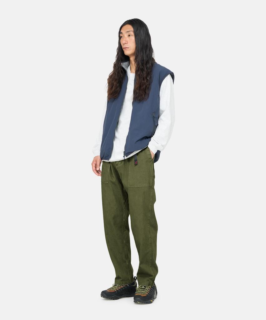 Geulamichi Loose Tapered Ridge Pants Olive