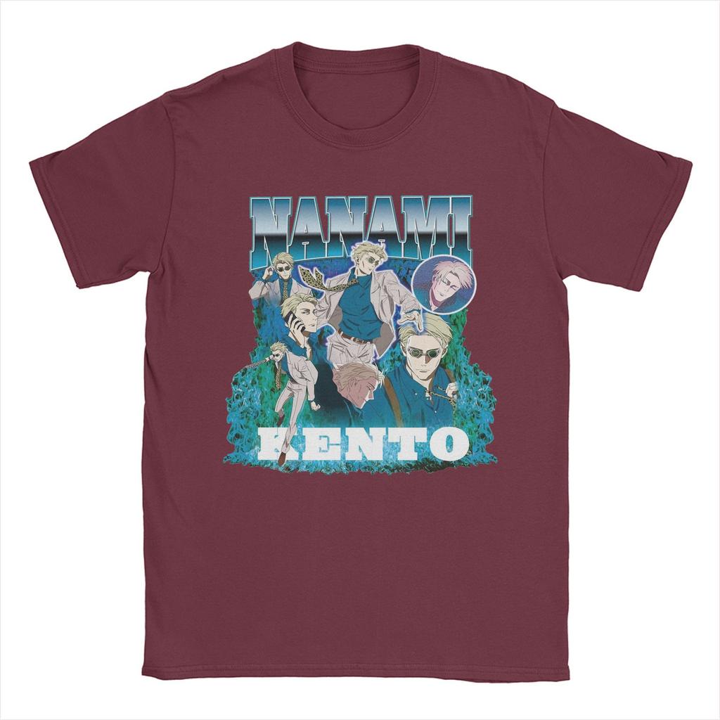 Vintage Nanami Kento JJK Anime Trička Pánská Kulatý výstřih 100% Bavlna Tričko Krátký rukáv Tričko Nápad na dárek Oblečení