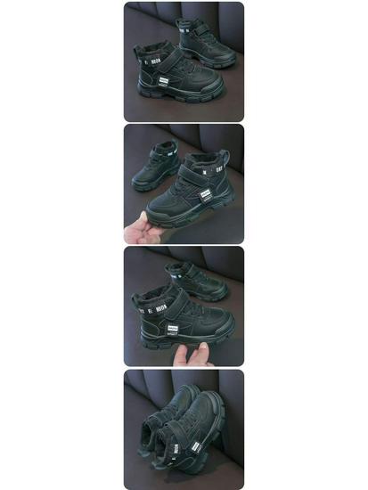 Boys' and Girls' Four-Season Velvet Snow Boots - Warm, Durable, and Perfect for Autumn