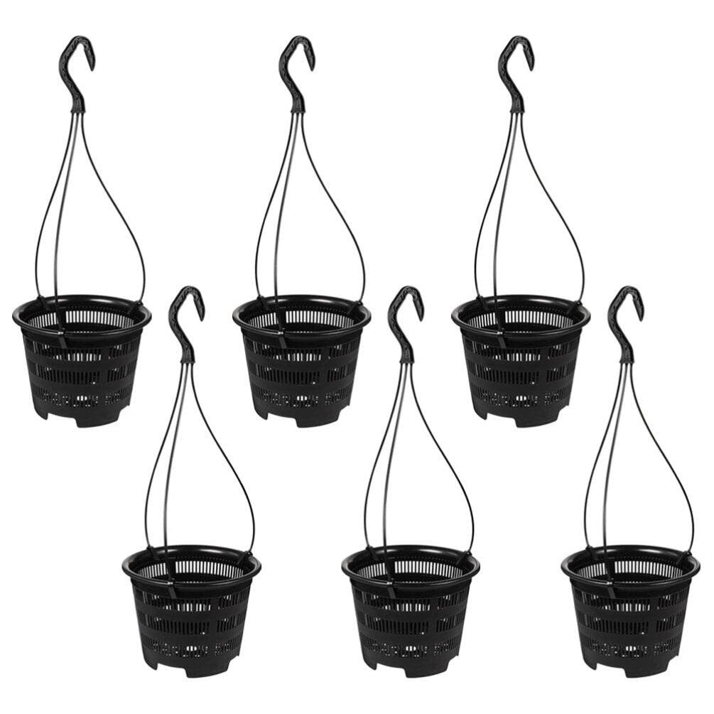 

FRCOLOR Hanging Set of Hanging Breathable Flower Thickened Hanging Planter Pots for Orchid Hanging Indoor Hanging Decorative Flower Pots Baskets, 6, чёрный