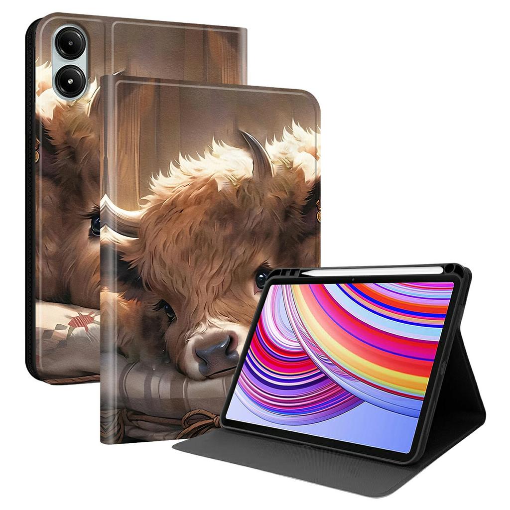 PU Leather Case For Xiaomi Poco Pad 5G/Poco Pad 4G/Redmi Pad Pro/Pad Pro 5G Pattern Print Tablet Cover Stand with Pen Slot (Stylus Not Included)