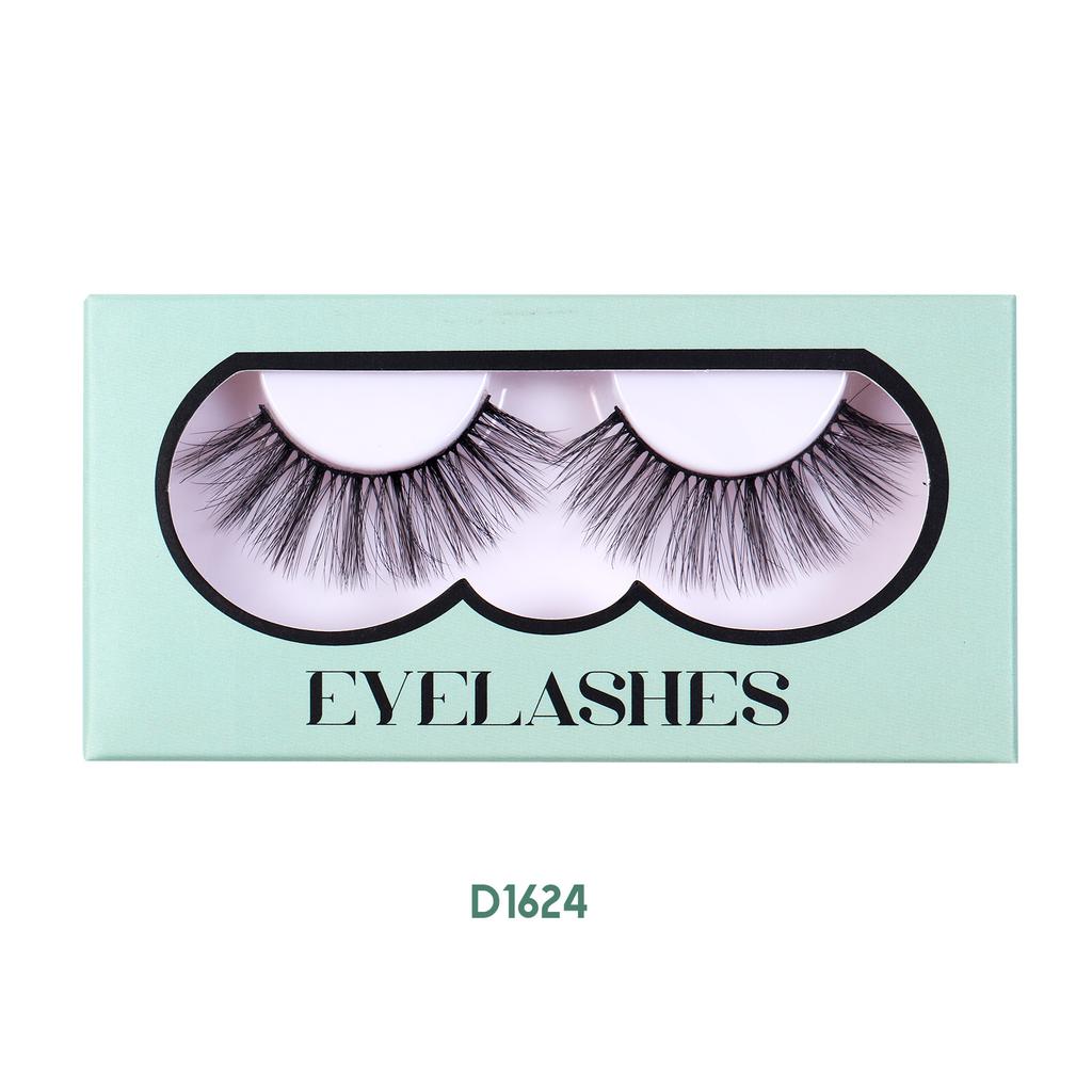 Blue Box 15mm Natural Style 3D Wispy Silk False Eyelashes Vegan Synthetic Hair Faux Mink Lashes