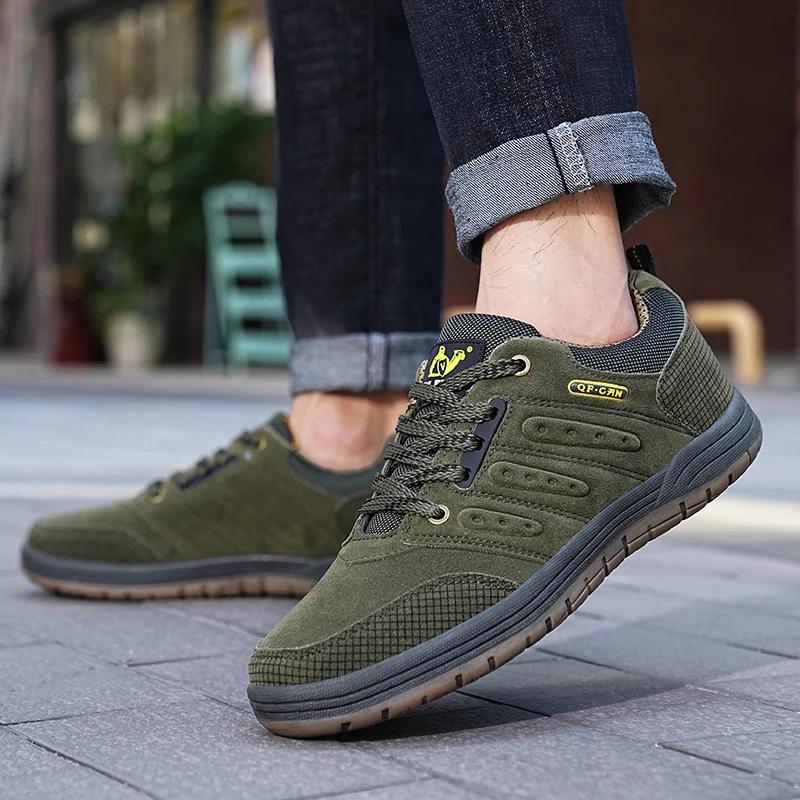 Yeni Varış Klasik Stil Erkek Yürüyüş Ayakkabıları Bağcıklı Erkek Spor Ayakkabıları Aşınmaya Dayanıklı Açık Hava Koşu Trekking Spor Ayakkabıları Kamp