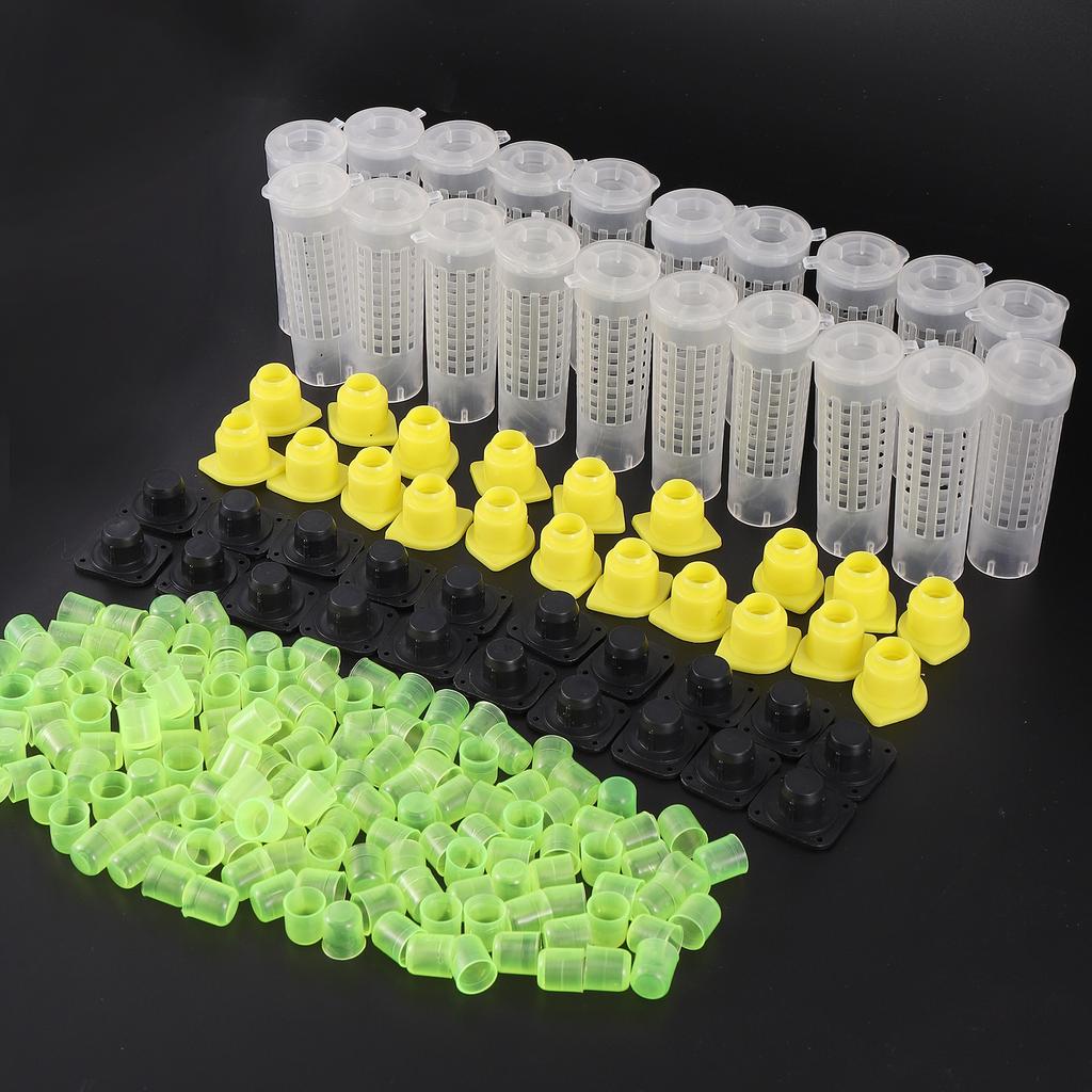 1 Set Beekeeping Cages King Queen Rearing System Plastic Bee Catcher Box Cell Cups Complete Kit Apicultura Tools Supplies