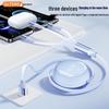 Shun Wang 120W Retractable 3-in-1 Fast Charging Cable for Apple & Huawei Phones