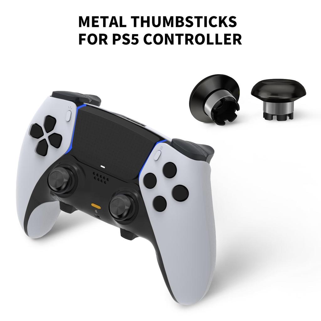 Metal Thumbsticks for PS5 Edge Metal Back Paddle Trigger Button Replacement Accessory Parts for PS5 DualSense Analog Controller, Joysticks,