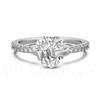 NEW 925 Silver Romantic Heart Bow Ring Delicate Shining Inlaid Design, Sweet Luxury Engagement Ring for Women Jewelry