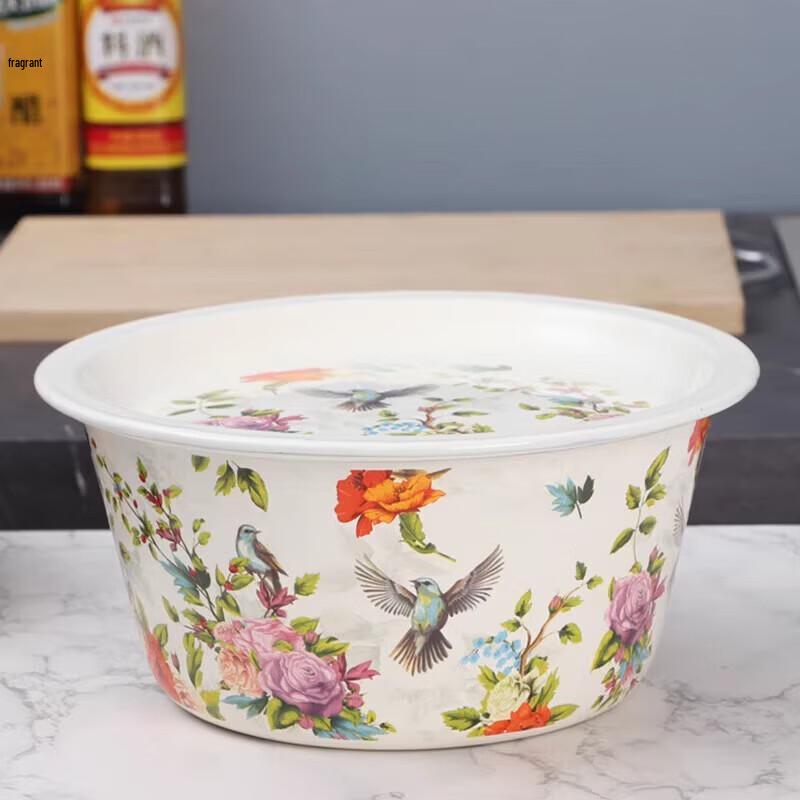 Эмалированная многоцелевая миска с крышкой Ningshao