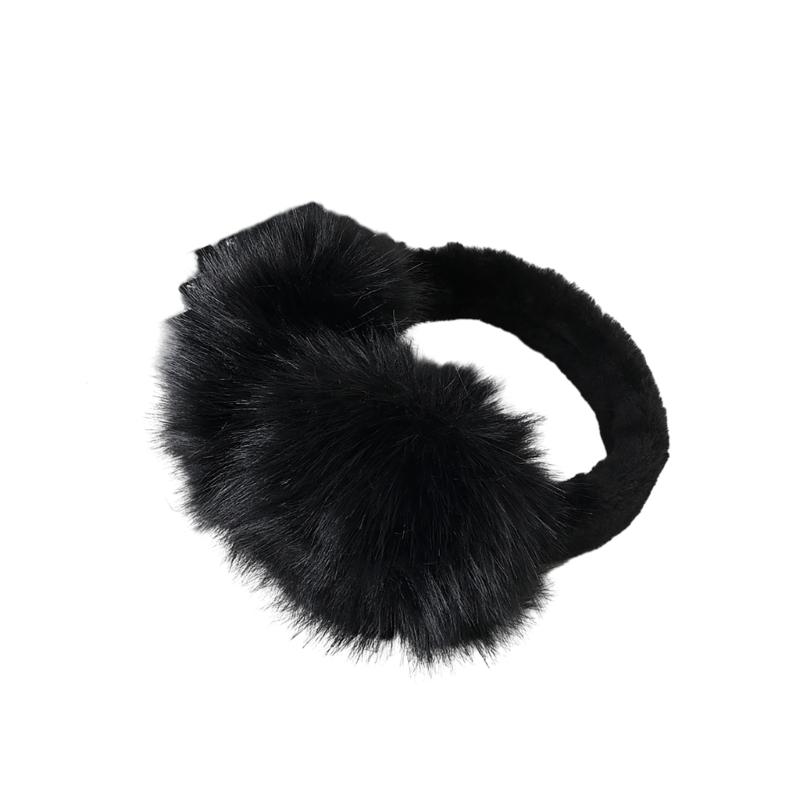 

Пушистые и теплые складные плюшевые наушники для зимнего отдыха на свежем воздухе сохранят тепло в холодную погоду для катания на лыжах чёрный