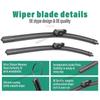 Front Rear Silicone Coating Wipers for Jeep Renegade 2015 - 2026 Car Wiper Windshield Windscreen Blades Accessories 2025 2024